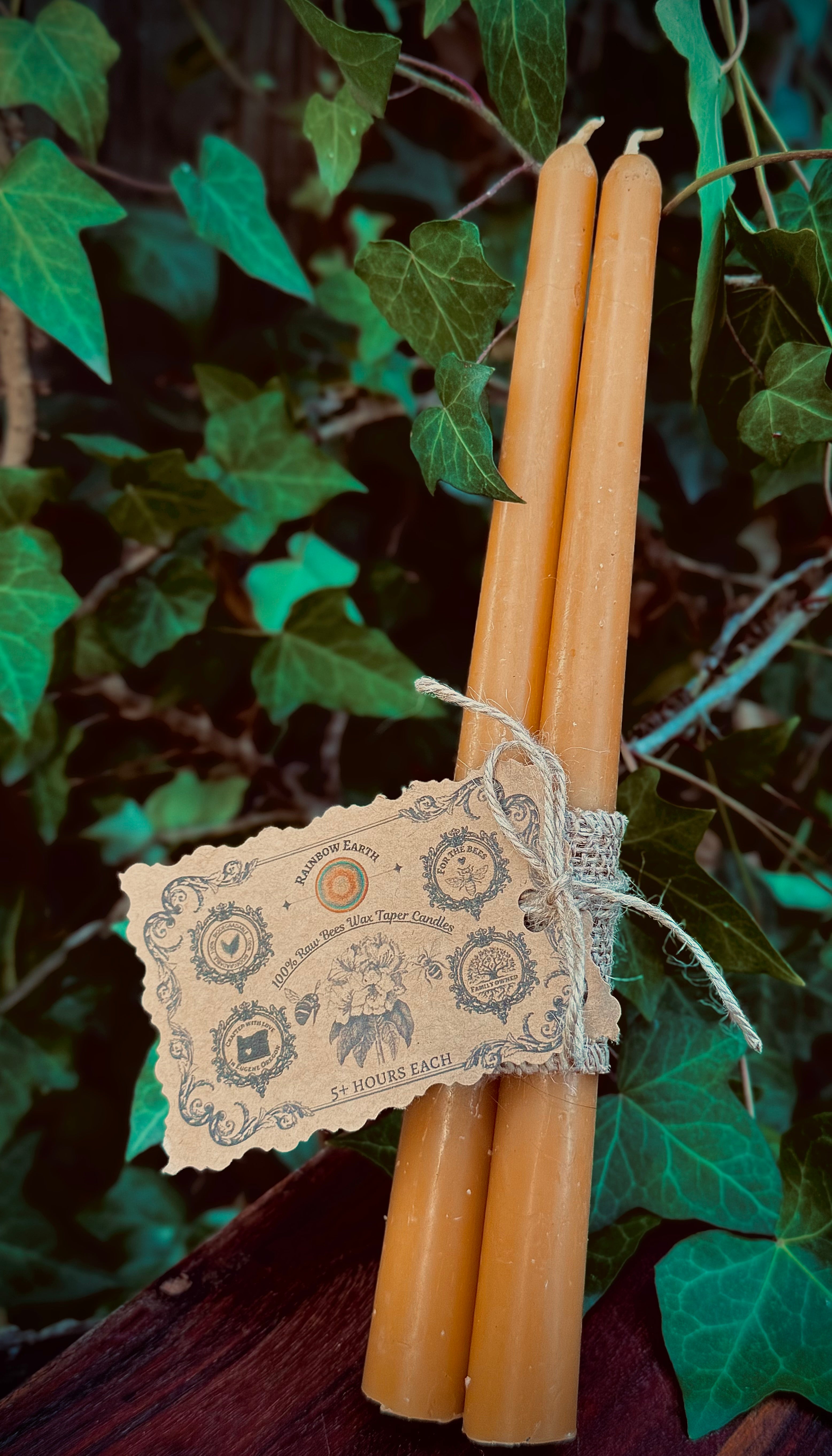 Beeswax Taper Pair