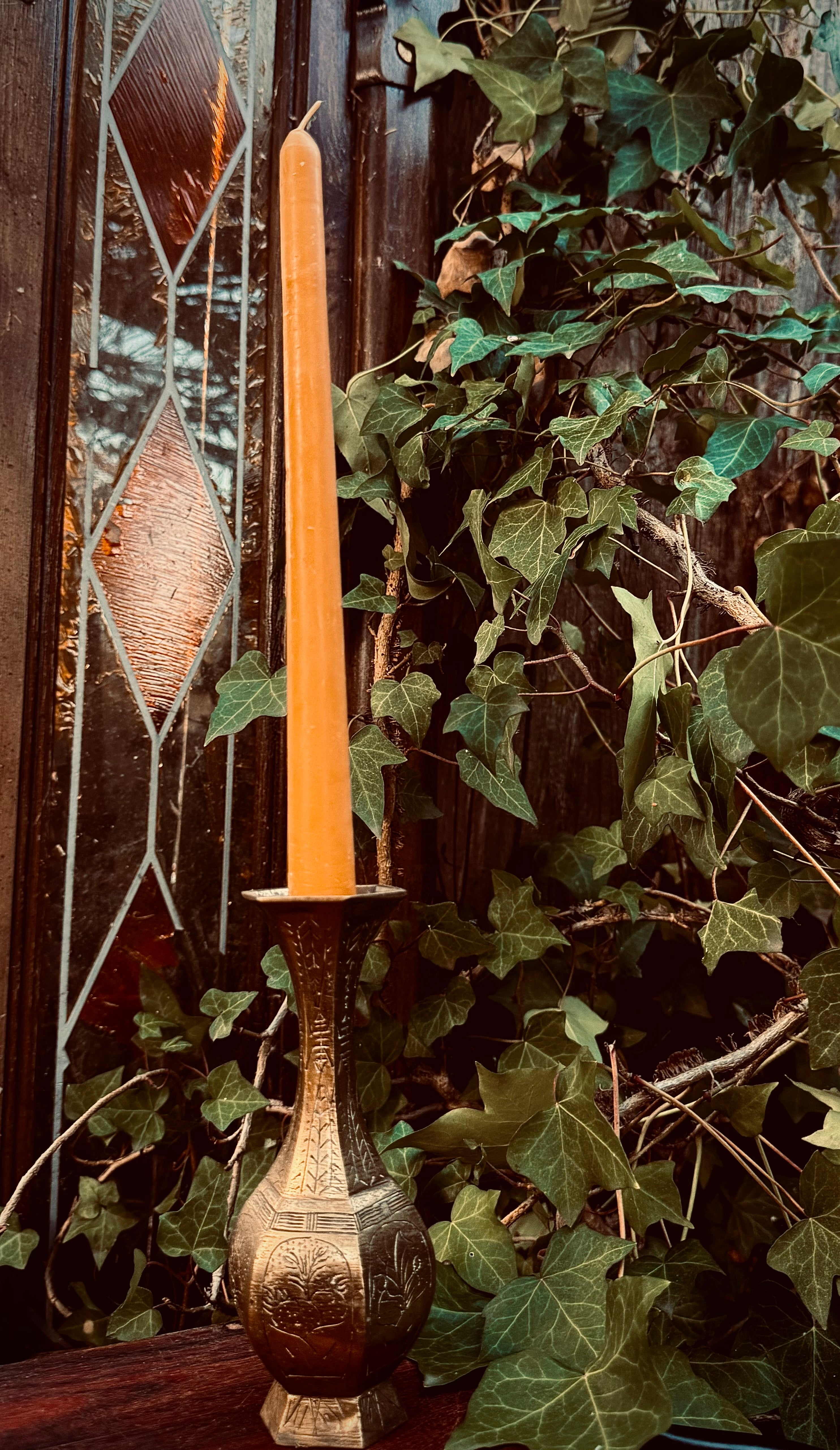 Beeswax Taper Pair
